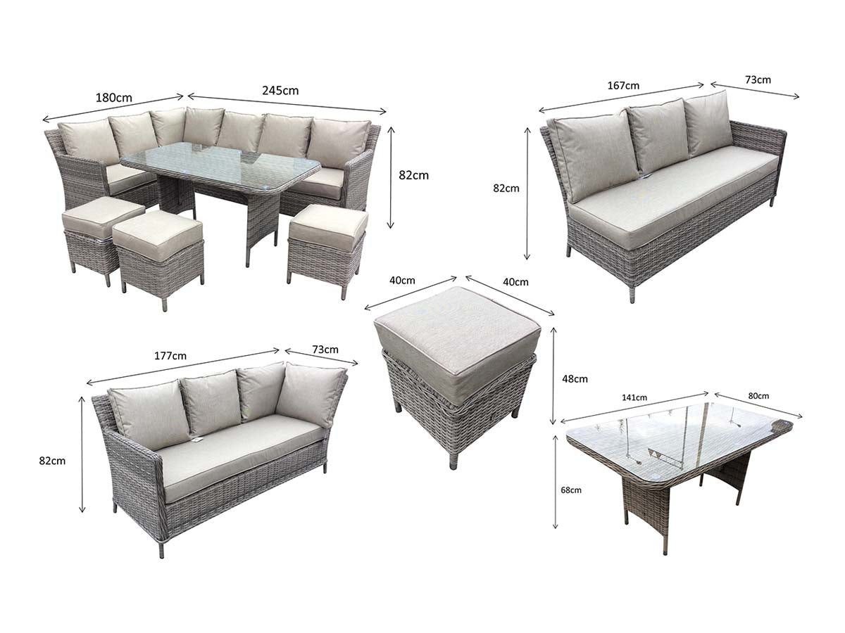 Signature Weave Edwina Corner Dining Sofa Set-Better Bed Company