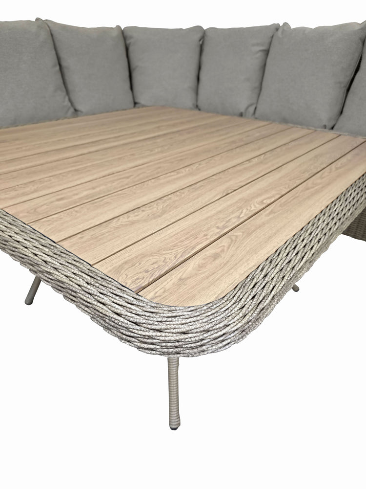 Signature Weave Fairmont Corner Dining Set with Aluminium Table Top-Better Bed Company