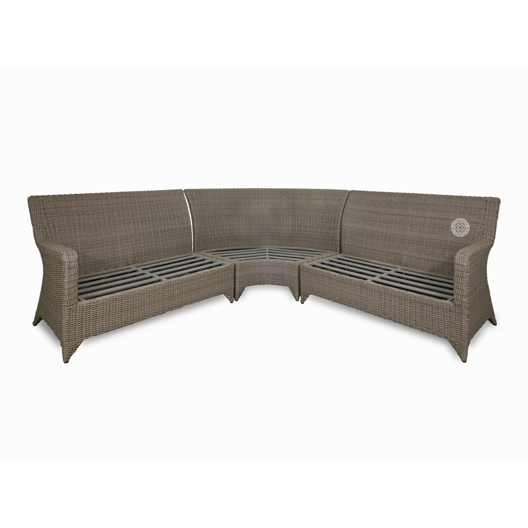 Signature Weave Fairmont Corner Dining Set with Aluminium Table Top-Better Bed Company
