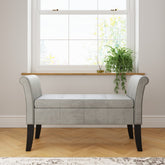 GFW Balmoral Window Seat Grey Chenille-Better Bed Company