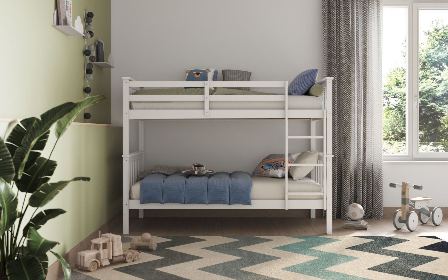 Kids Bunk Beds Maeve New Bunk Bed White From Front-Better Bed Company