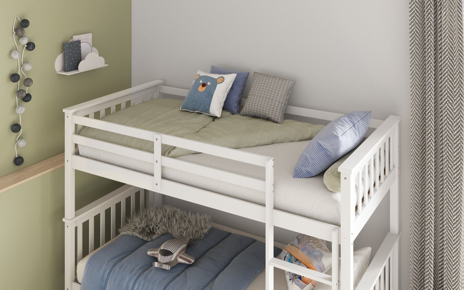 Kids Bunk Beds Maeve New Bunk Bed White From Top-Better Bed Company