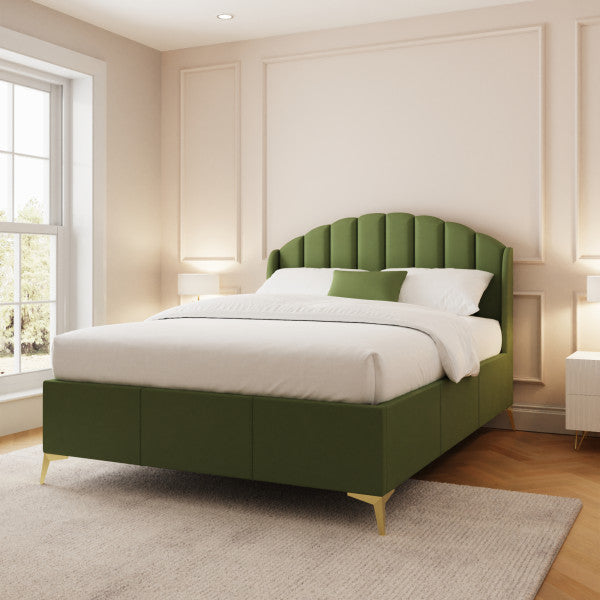 GFW Pettine End Lift Ottoman Bed Green-Better Bed Company