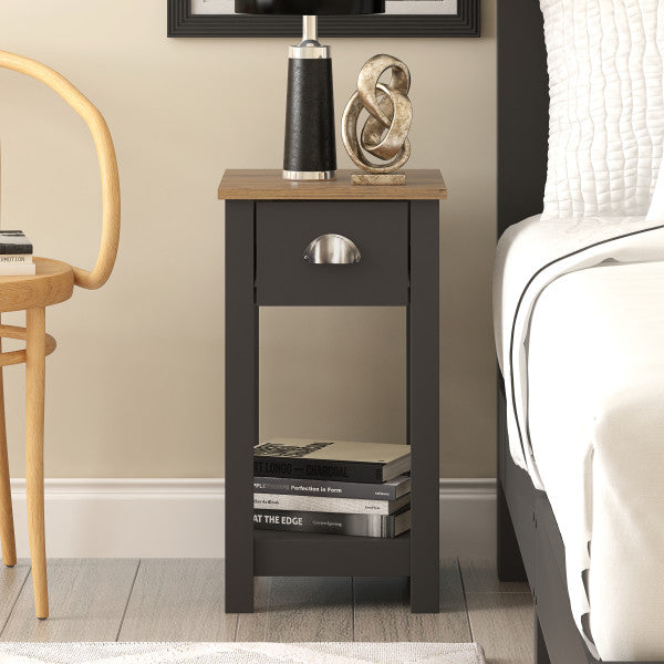 GFW Dawlish Bedside Table Grey-Better Bed Company