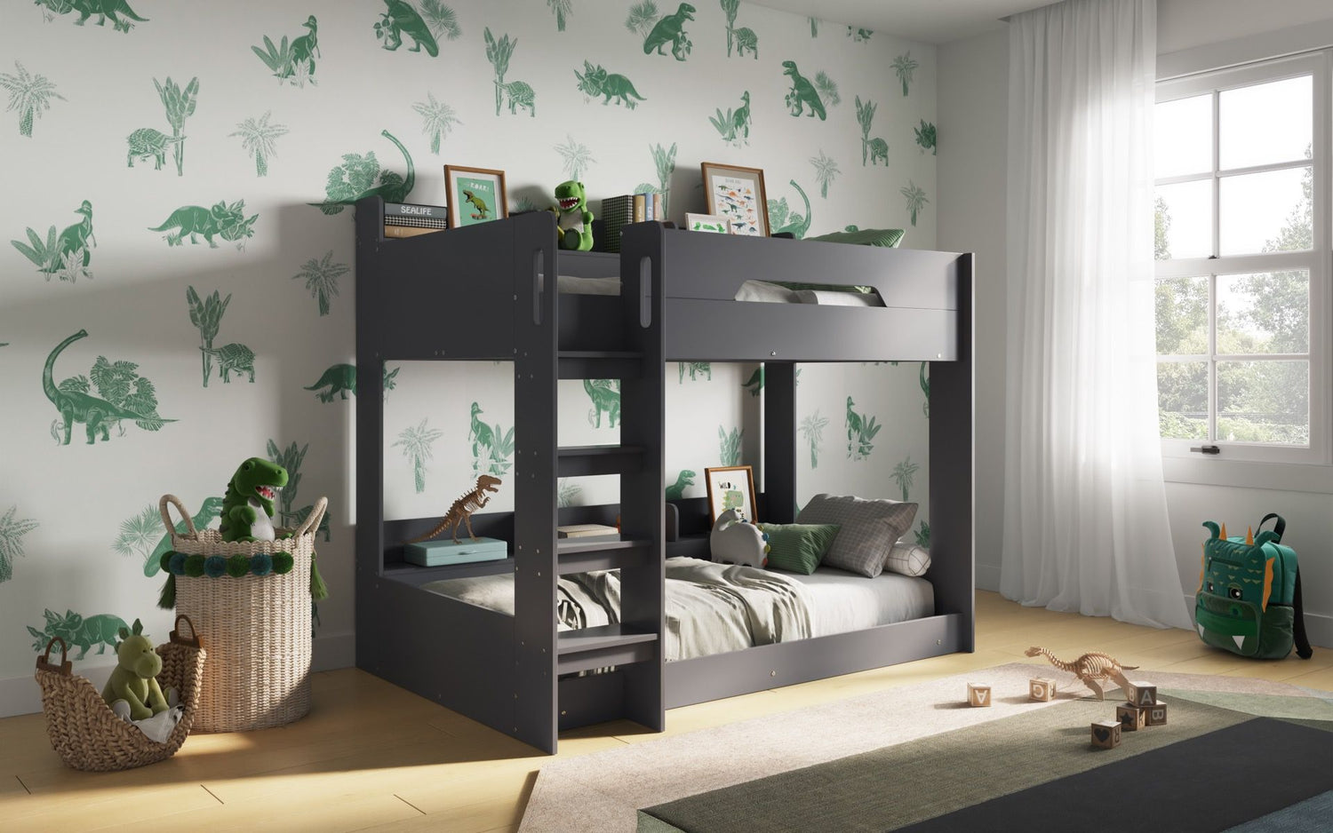 Kids Bunk Beds Robyn Storage Bunk Bed Grey-Better Bed Company