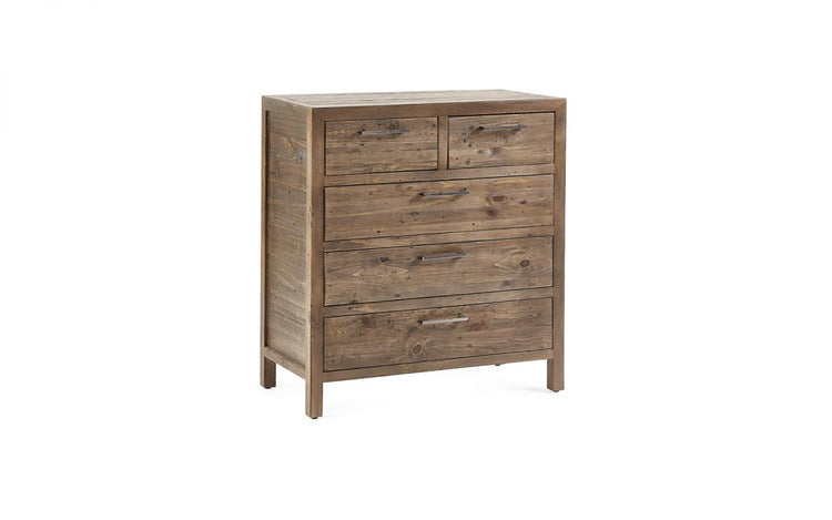 Julian Bowen Heritage 3+2 Drawer Chest From Side-Better Bed Company