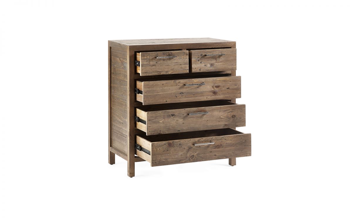 Julian Bowen Heritage 3+2 Drawer Chest Draws Out-Better Bed Company