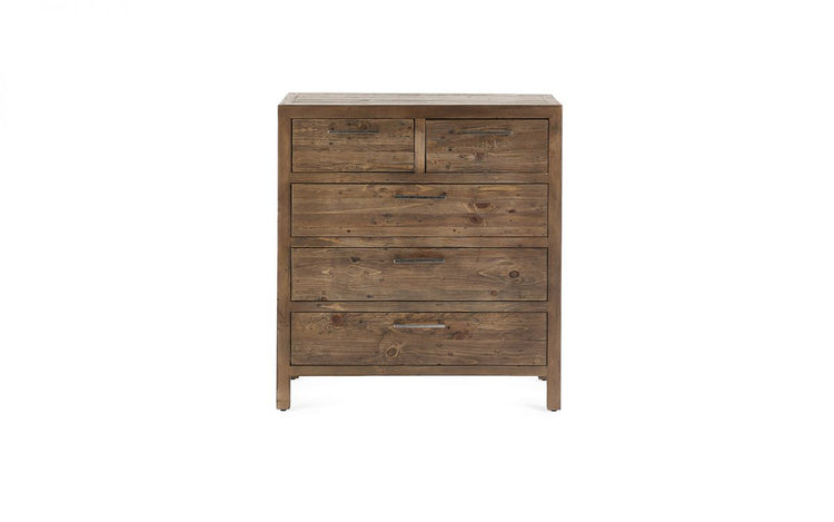 Julian Bowen Heritage 3+2 Drawer Chest From Front-Better Bed Company