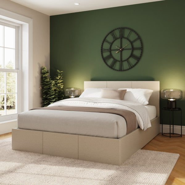 GFW Side Lift Natural Fabric Ottoman Bed-Better Bed Company