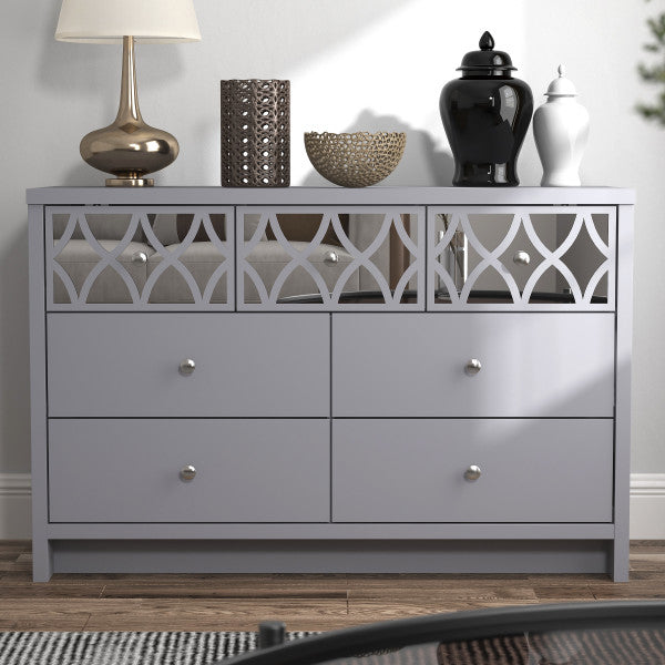 GFW Arianna 4 + 3 Drawer Chest Grey-Better Bed Company
