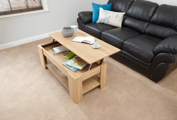 GFW Lift-Up Coffee Table Oak-Better Bed Company