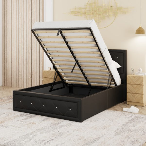 GFW Hollywood Ottoman Bed Black-Better Bed Company