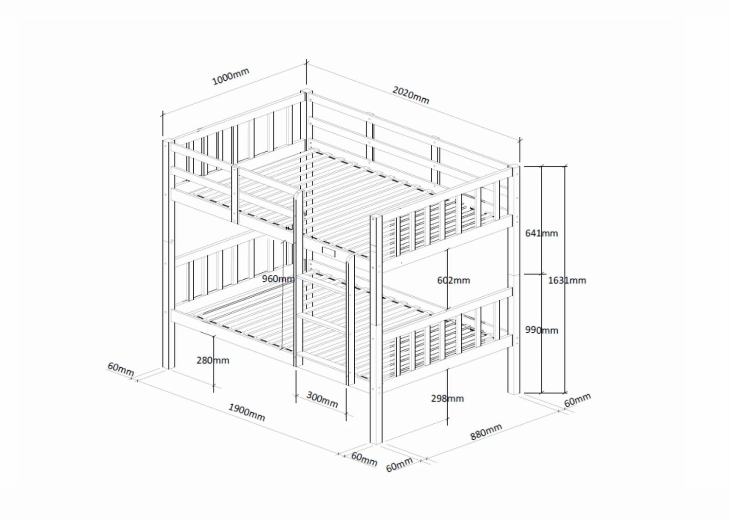 Kelly Wooden Bunk Bed-Better Bed Company