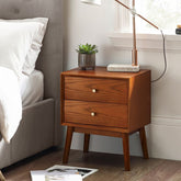 Julian Bowen Lowry 2 Drawer Bedside Table -Better Bed Company