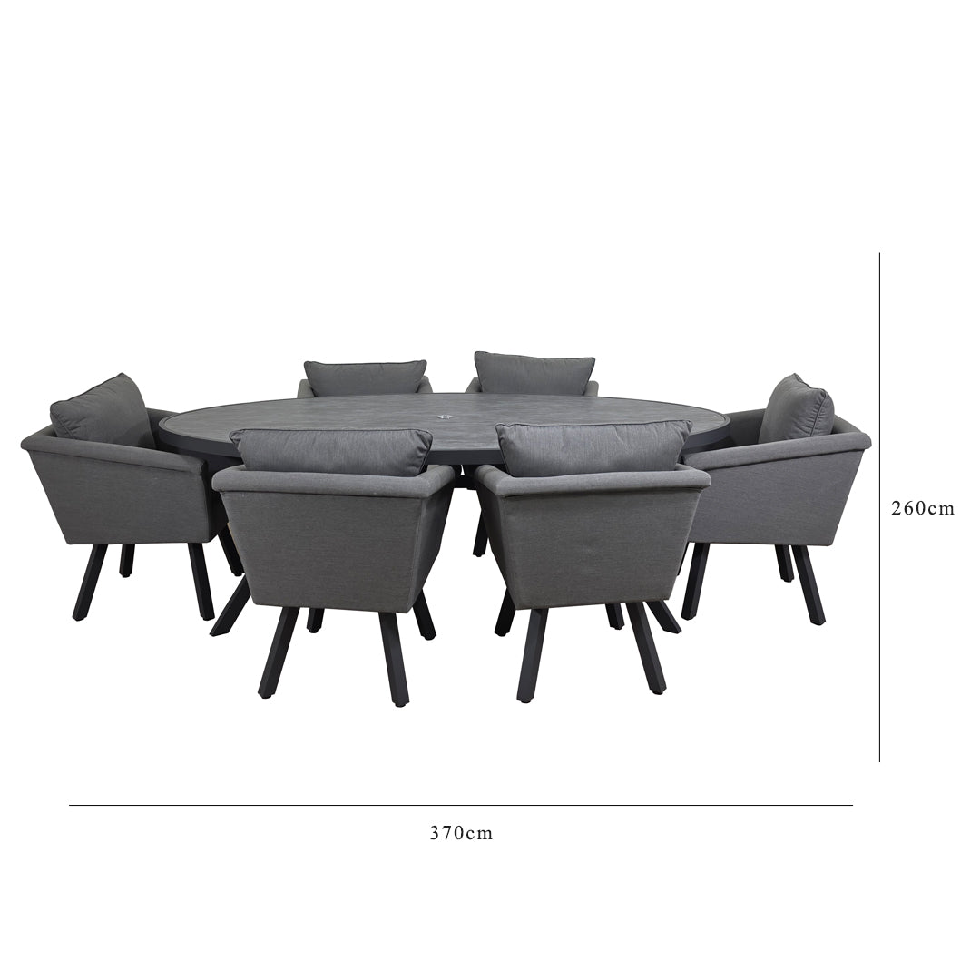 Signature Weave Luna Oval Table And 6 Chairs Set-Better Bed Company