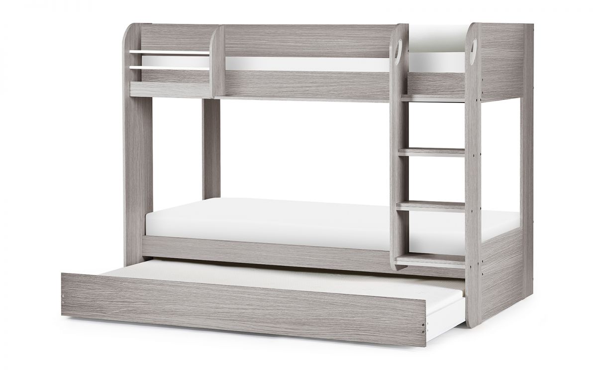 Julian Bowen Mars Bunk And Underbed - Grey Oak Trundle Out-Better bed Company