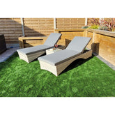 Signature Weave Meghan Sunlounger With Drinks Table Set-Better Bed Company