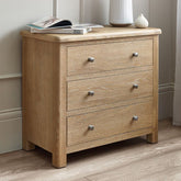 Julian Bowen Memphis Limed Oak 3 Drawer Chest-Better Bed Company