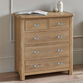 Julian Bowen Memphis Limed Oak 3 + 2 Drawer Chest-Better Bed Company