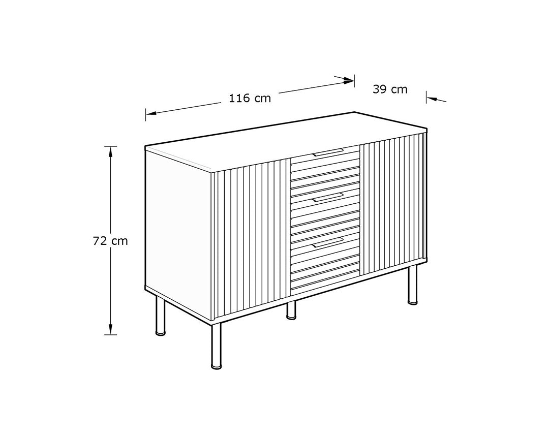 Sideboard size on sale
