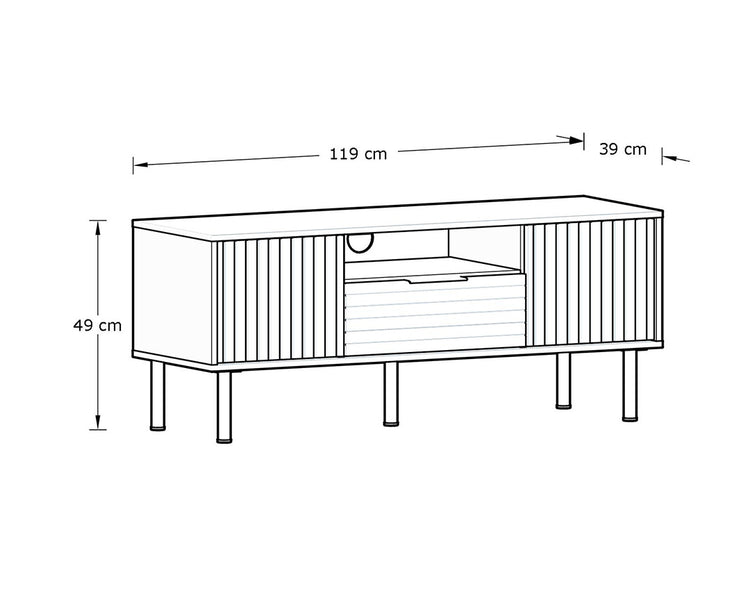 GFW Nervata TV Unit Dimensions-Better Bed Company