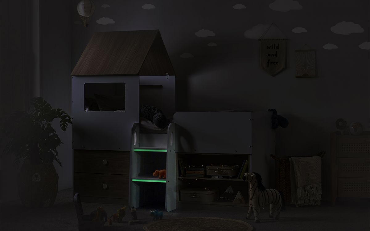 Julian Bowen Orpheus Midsleeper Lights On Ladder On-Better Bed Company