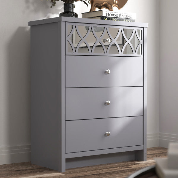 GFW Arianna 4 Drawer Chest Grey-Better Bed Company