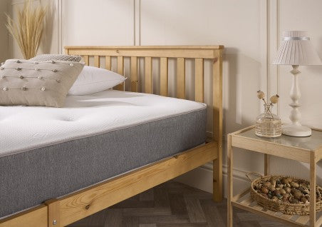 Aspire Atlantic Solid Wood Natural Varnished Wooden Bed-Better Bed Company