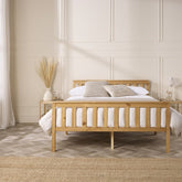 Aspire Atlantic Solid Wood Natural Varnished Wooden Bed-Better Bed Company