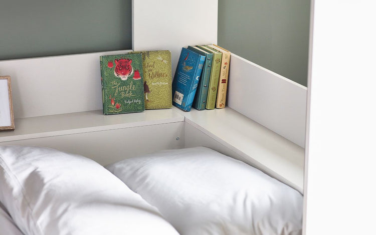 Julian Bowen Parsec Bunk Bed - White Shelf-Better Bed Company