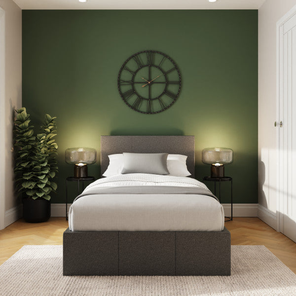 GFW End Lift Fabric Ottoman Bed Single-Better Bed Company
