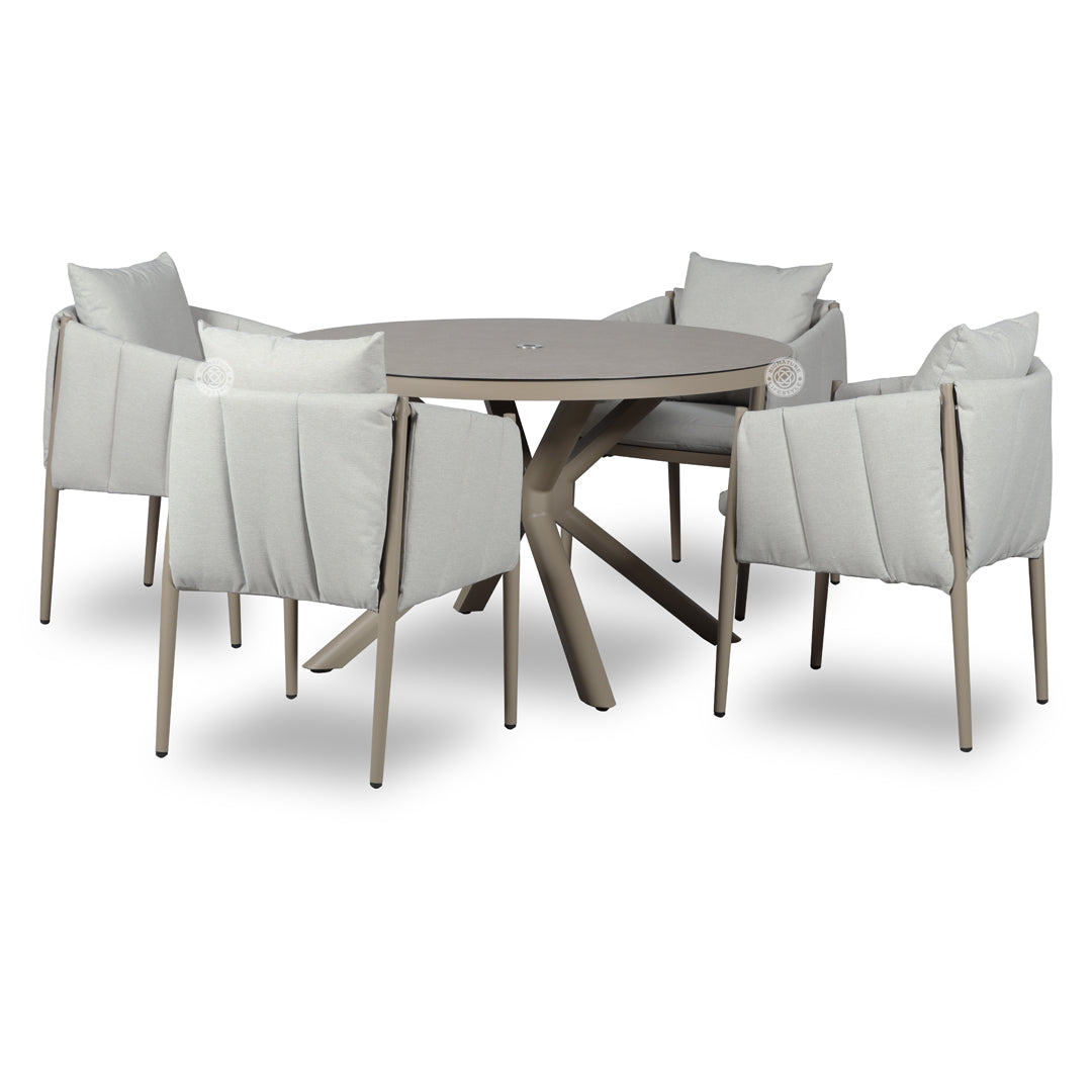 Signature Weave Pumpkin 4 Seat Dining Set-Better Bed Company