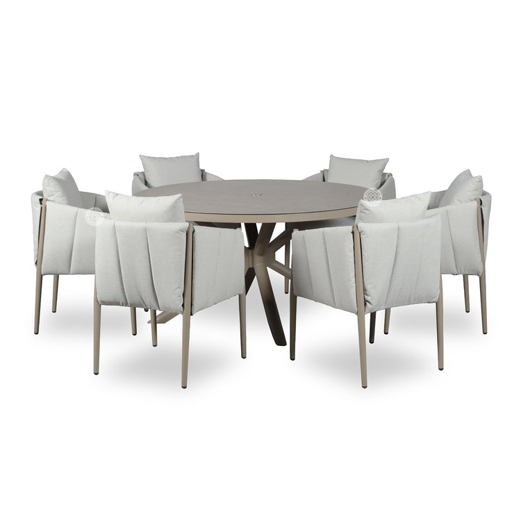 Signature Weave Pumpkin 6 Seat Dining Set-Better Bed Company