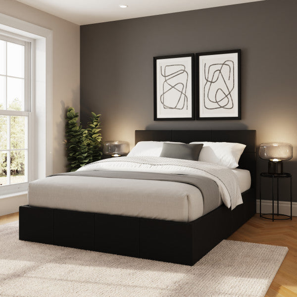 GFW End Lift Leather Ottoman Bed-Better Bed Company