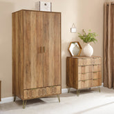 GFW Orleans 2 Door 1 Drawer Wardrobe - Mango-Better Bed Company