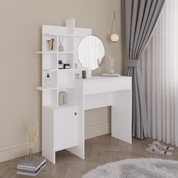 GFW Freyja Dressing Table White From Side-Better Bed Company