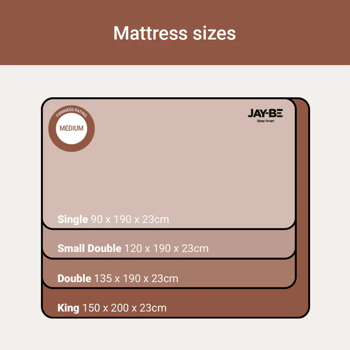 Jay-Be Ryze 800 Pocket Sprung Mattress Dimensions-Better Bed Company