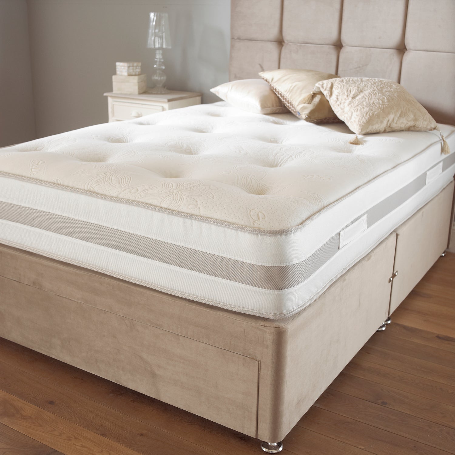 Myer Adams Sandringham Divan Bed From Front-Better Bed Company