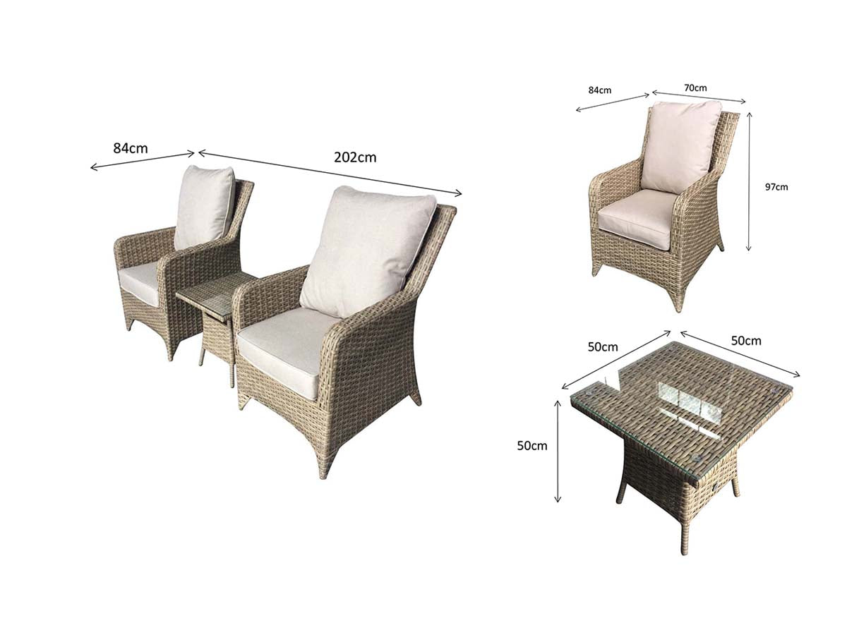 Signature Weave Sarah Lounge Set In Grey Alexandra Weave-Better Bed Company