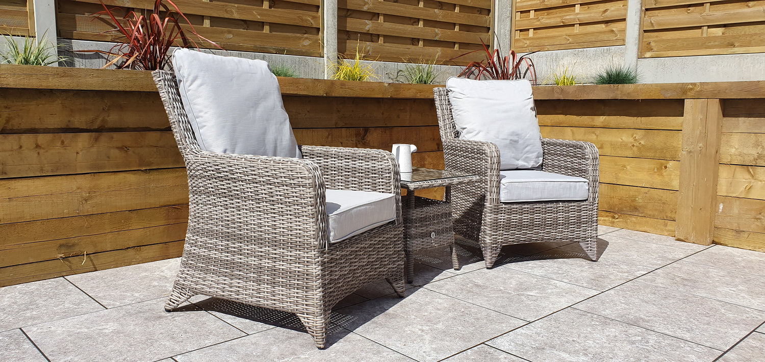 Signature Weave Sarah Lounge Set In Grey Alexandra Weave-Better Bed Company