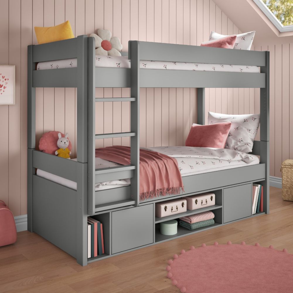 Kids Street Uno Bunk Bed-With Storage-Grey-Better Bed Company