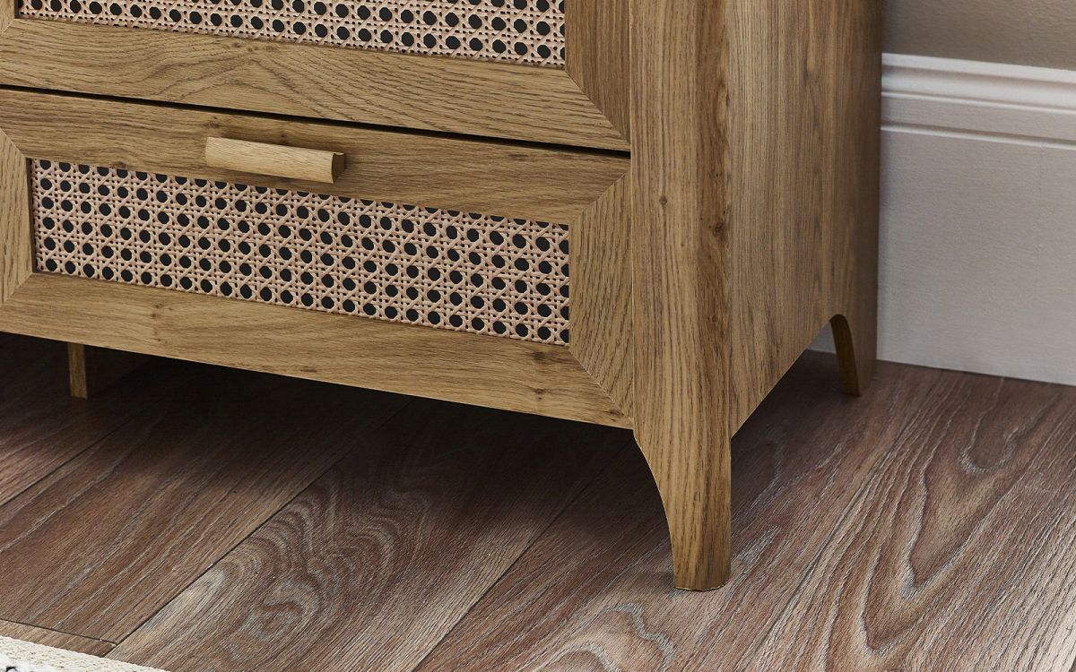 Julian Bowen Sydney 6 Drawer Wide Chest Legs Close Up-Better Bed Company