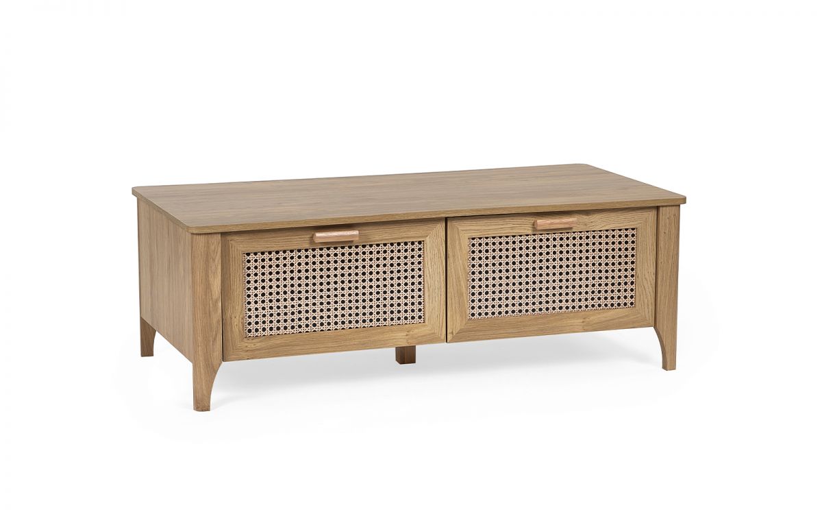 Julian Bowen Sydney 2 Drawer Coffee Table From Front Drawers Open-Better Bed Company