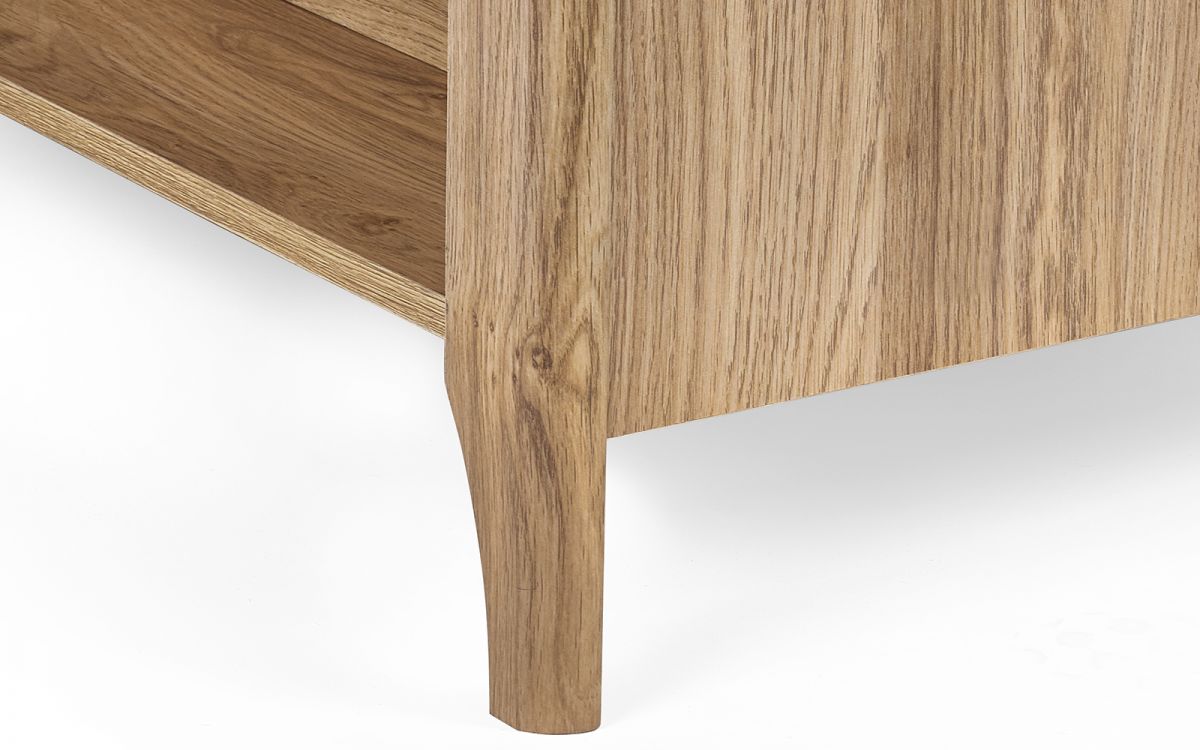 Julian Bowen Sydney 2 Drawer Coffee Table Leg Close Up-Better Bed Company