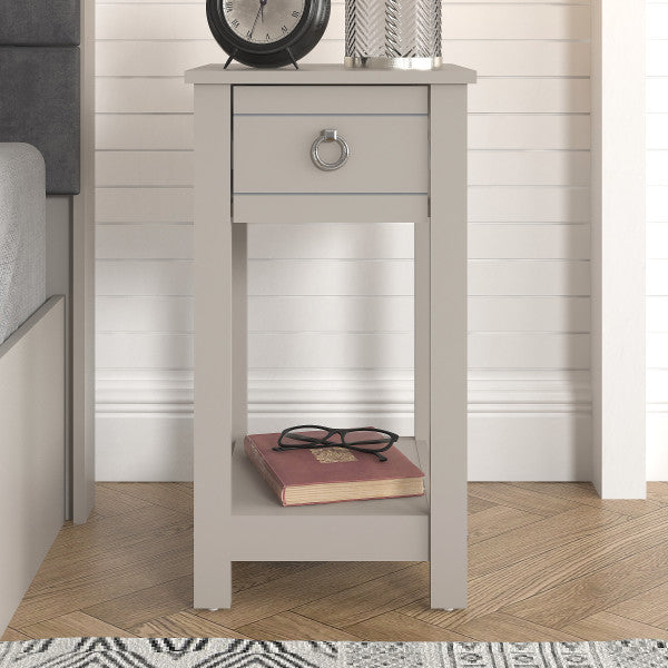 GFW Clovelly Bedside Table Grey-Better Bed Company