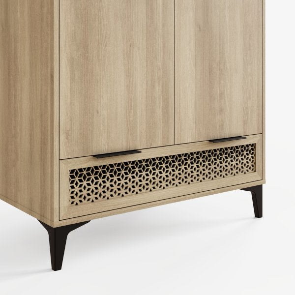 GFW Ezra 2 Door 1 Drawer Wardrobe-Better Bed Company