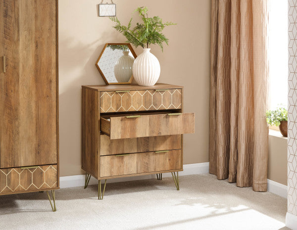 GFW Orleans 4 Drawer Chest - Mango Drawer Open-Better Bed Company