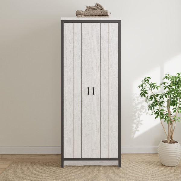 GFW Boston 2 Drawer Wardrobe White-Better Bed Company