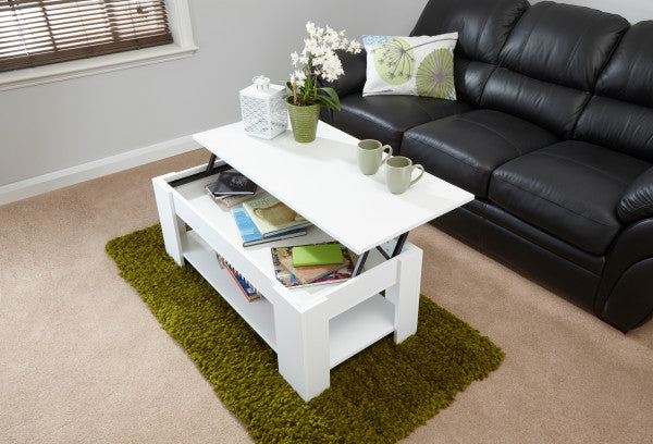 GFW Lift-Up Coffee Table White-Better Bed Company