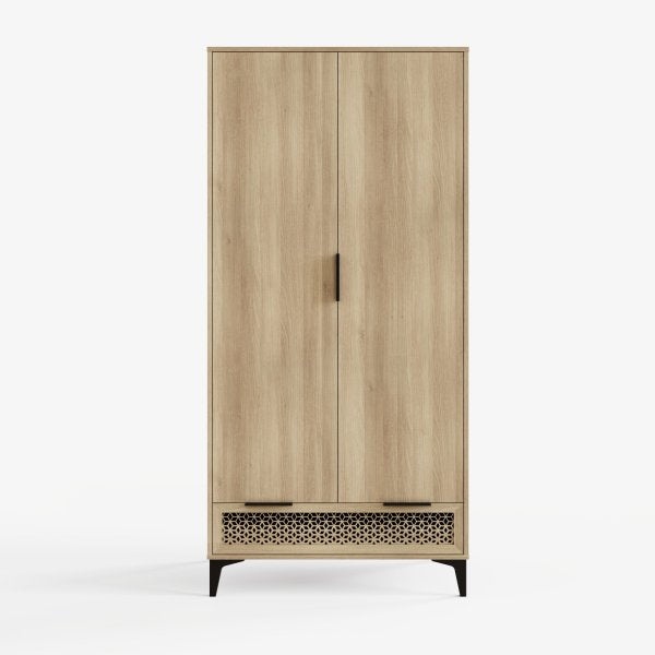 GFW Ezra 2 Door 1 Drawer Wardrobe-Better Bed Company